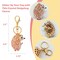 Wrapables Crystal Bling Keychain, Keyring Purse Handbag Pendant Charm, Rose Gold Hedgehog